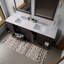 Meuble-lavabo double 84 po x 22 po, comptoir en marbre de Carrare-46124955-46124952