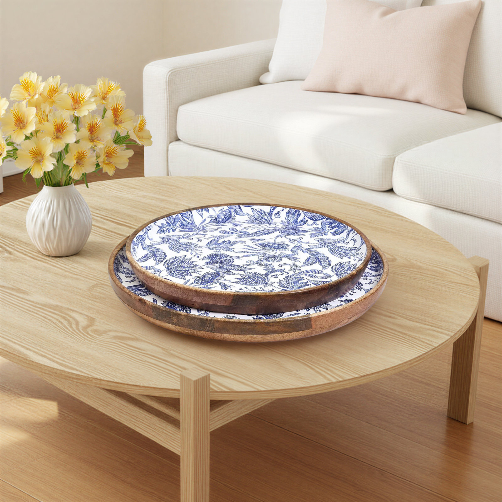 Handcrafted Wood Decorative Tray