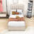 Lit plateforme simple tapissier avec système de rangement-1668682182