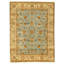 Hand Knotted Wool Oriental Area Rug in Light Blue And Ivory