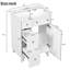Meuble-lavabo simple 18,09 po avec plateau en résine Graysan