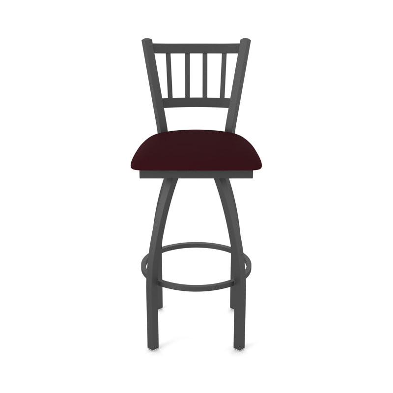 Tabouret pivotant XL 810 Contessa, Étain, Vinyle - bordeaux Canter, Tabouret de bar (siège d’une hauteur de 30 po)