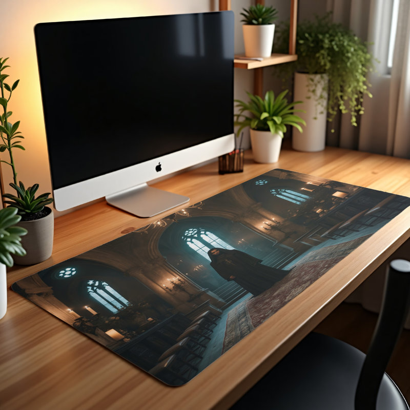 Polyester Desk Pad, 14.4x12.1