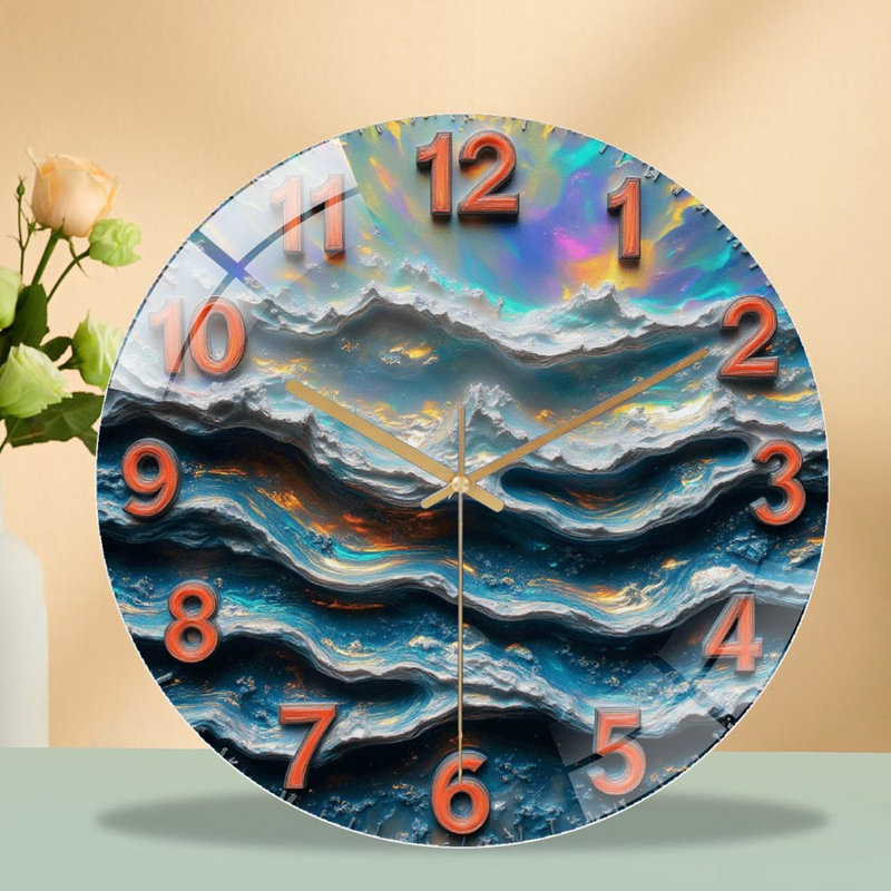 Horloge murale décorative Ocean Wave