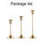 Gold Candle Holders - Set Of 3, Suitable For Candles With A Diameter Of 2 Cm