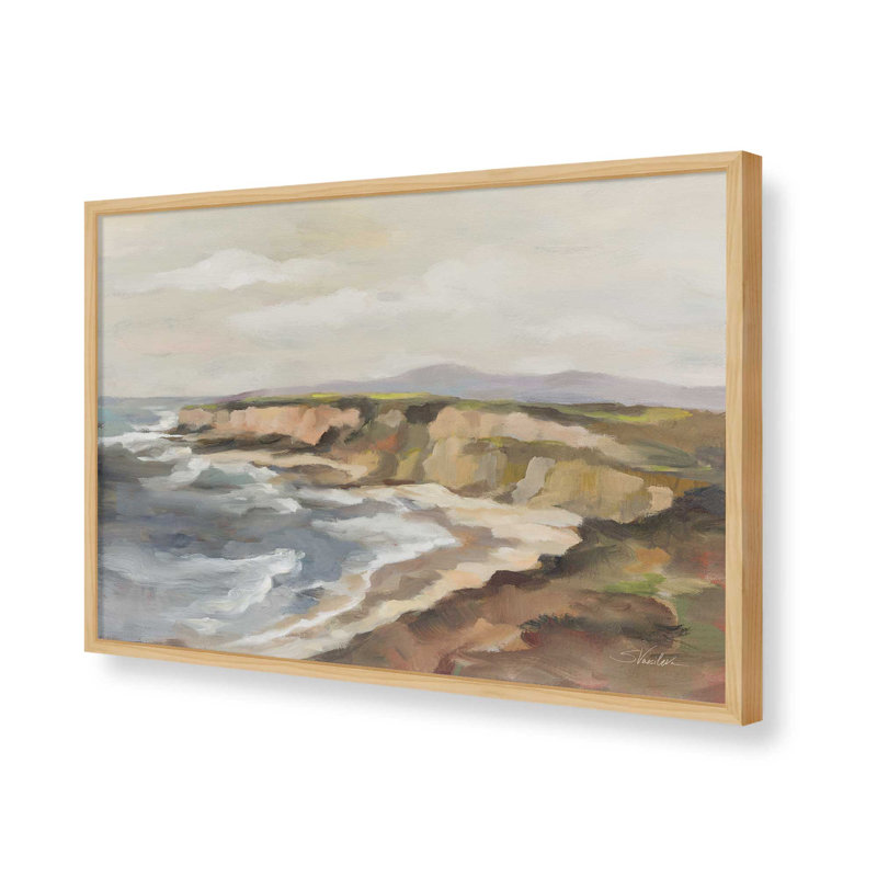 «Rocky Coast» par Silvia Vassileva, reproduction d'art, Brun clair, H 20 po x l 30 po