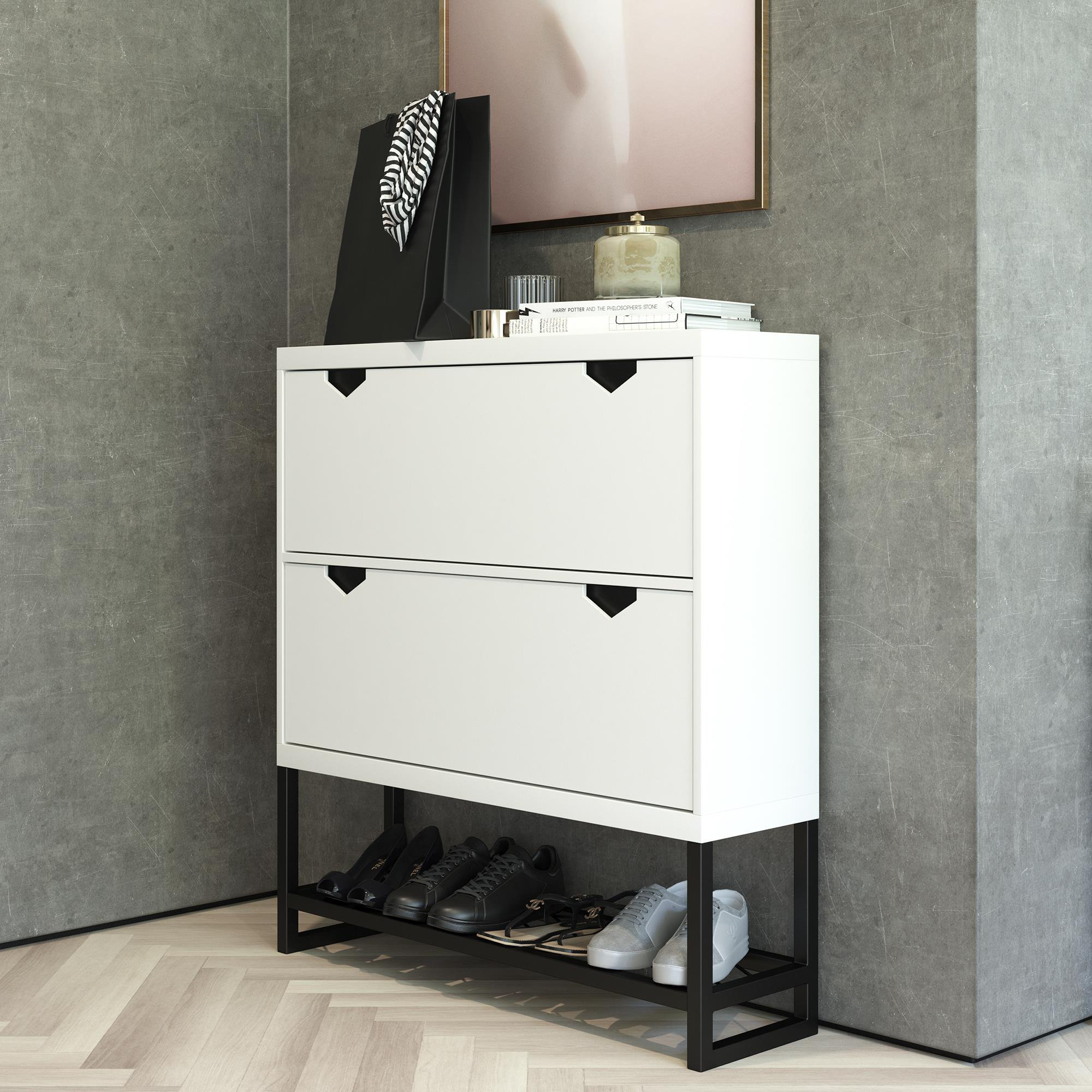 CosmoLiving by Cosmopolitan Brielle 12 Pair Shoe Storage Cabinet ...