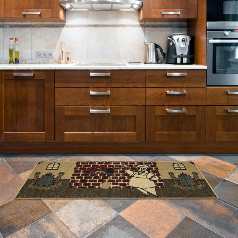 Authentic Non-Slip Rubberback Chef Kitchen Runner Rug, Runner 1'8" x 4'11"