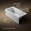 Archer® 66" X 32" Integral Apron Whirlpool with Integral Flange and Left-Hand Drain-445356017-520493087