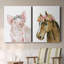 Cochon couronne de fleurs - ensemble de 2 peintures-517613663-517768722-517768718