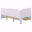 Cadre de lit plateforme simple en bois, tête de lit avec rangement, tablettes, 2 tiroirs-783501610