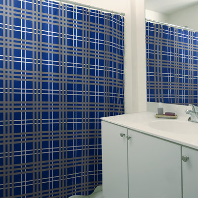 Plaid Shower Curtain Set