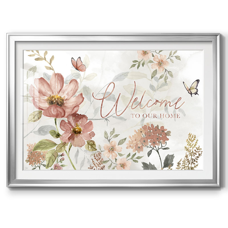Summers Welcome, reproduction d'art encadrée, Argent, H 27 po x l 39 po x P 1,5 po