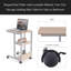 Table de bout en forme avec roues verrouillables, rangement à deux niveaux, table d'appoint roulante pour canapé ou chambre à coucher-821203874-821203876
