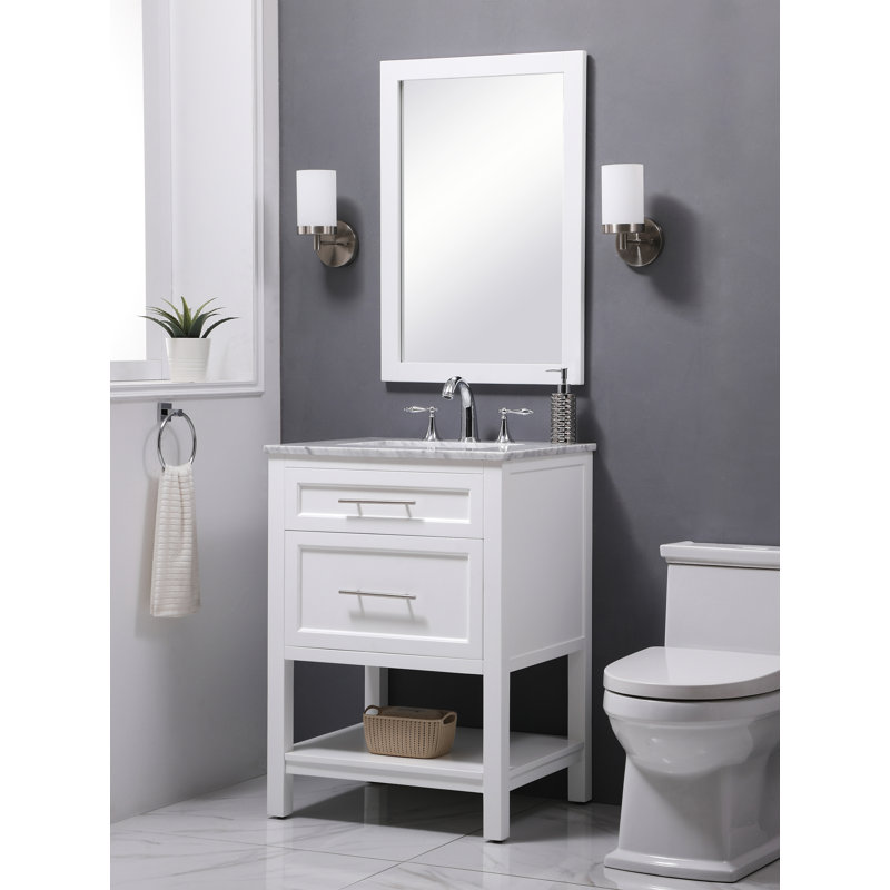 Ensemble de meuble-lavabo simple 25 po Andralyn, Blanc