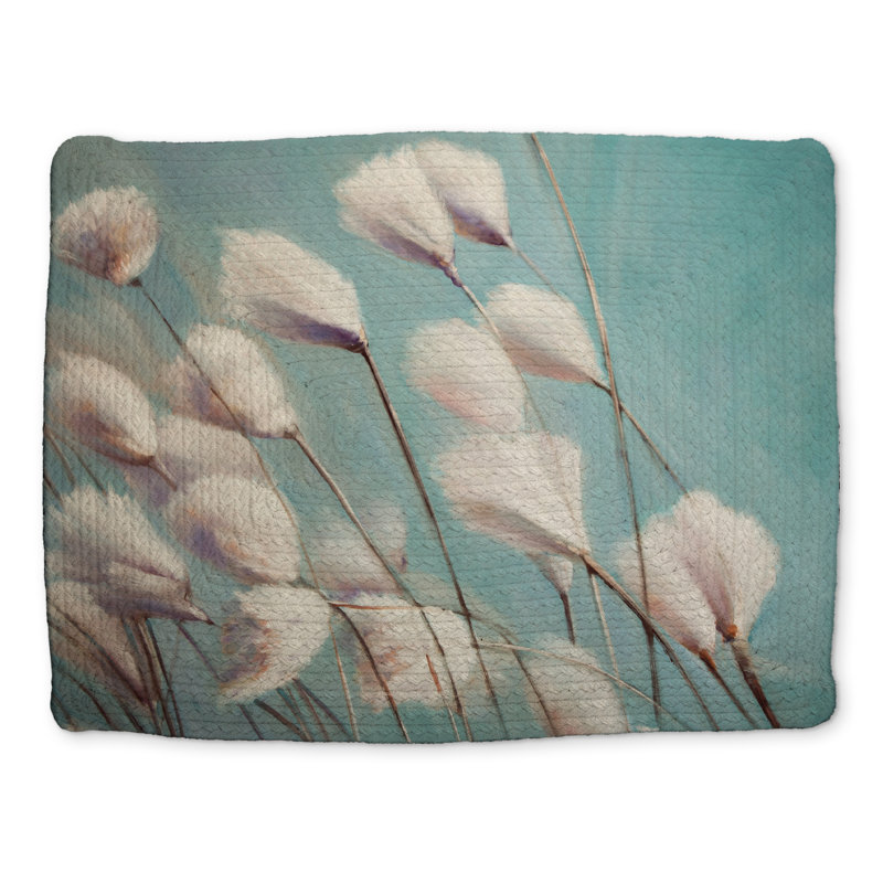Botanical Romantic Bedroom Braided Placemat | Cotton Grass Design