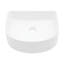 Lavabo vasque de salle de bain en céramique blanche 15,37 po x 13,69 po - Teinture, moderne, lavabo, design moderne, blanc, style polyvalent