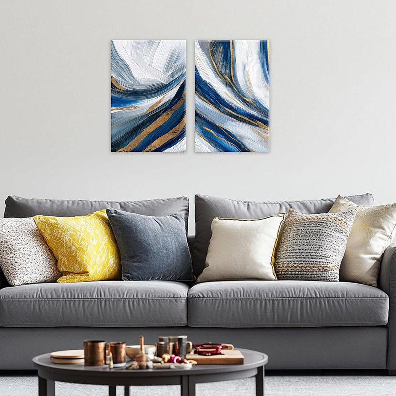2 Piece Wrapped Canvas Wall Art