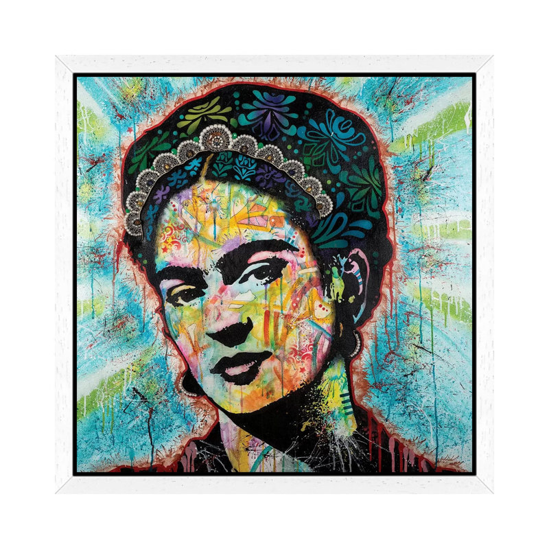 Frida by Dean Russo - Print, 66.04 cm H x 66.04 cm W, White Framed