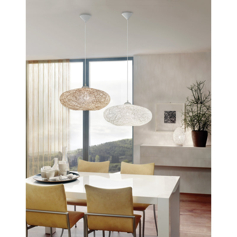 Eucptus 1 - Light Geometric Pendant, Beige/White