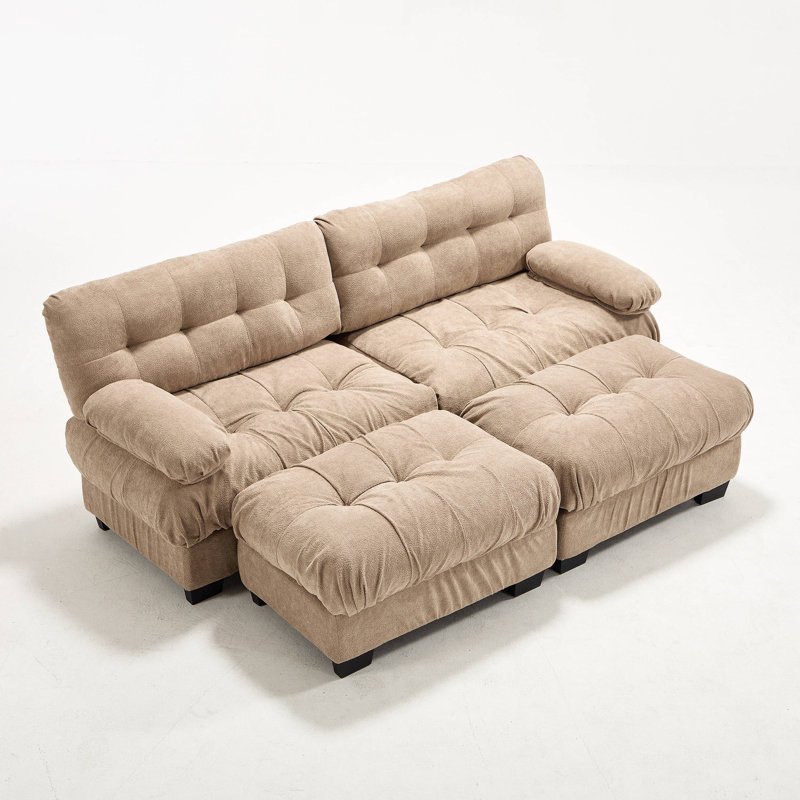 Canapé modulaire modulaire Cloud Couch, Marron clair