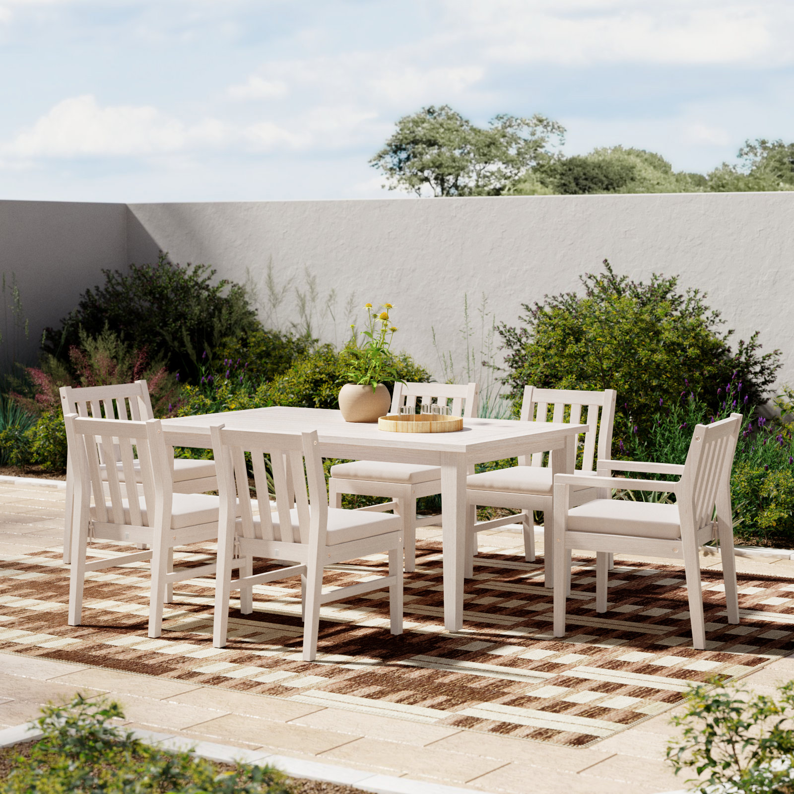 Amina 7 Piece Acacia Outdoor Dining Set