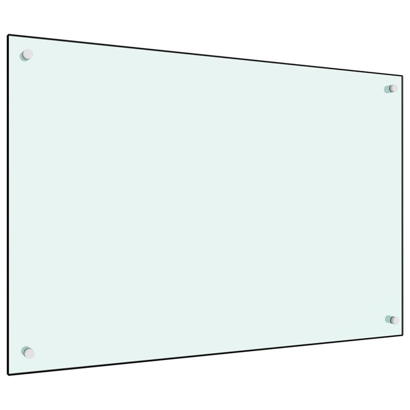 Black Tempered Glass Kitchen Backsplash Panel 35.4" x 19.7"