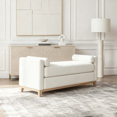 Banc rembourré en bois massif