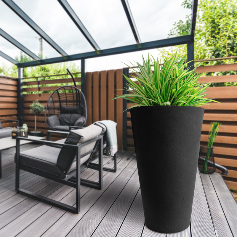Jardinière Crete, H 20 po x l 12 po x P 12 po, Gris