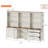 72.1"H X 101.6"W Bookcase With Drawers And Glass Doors, Tall Book Case With Open Book Shelfs, Large Wood Bookcases Farmhouse Bookshelves For Living Room Bedroom Home Office Kitchen, 72''-222494444