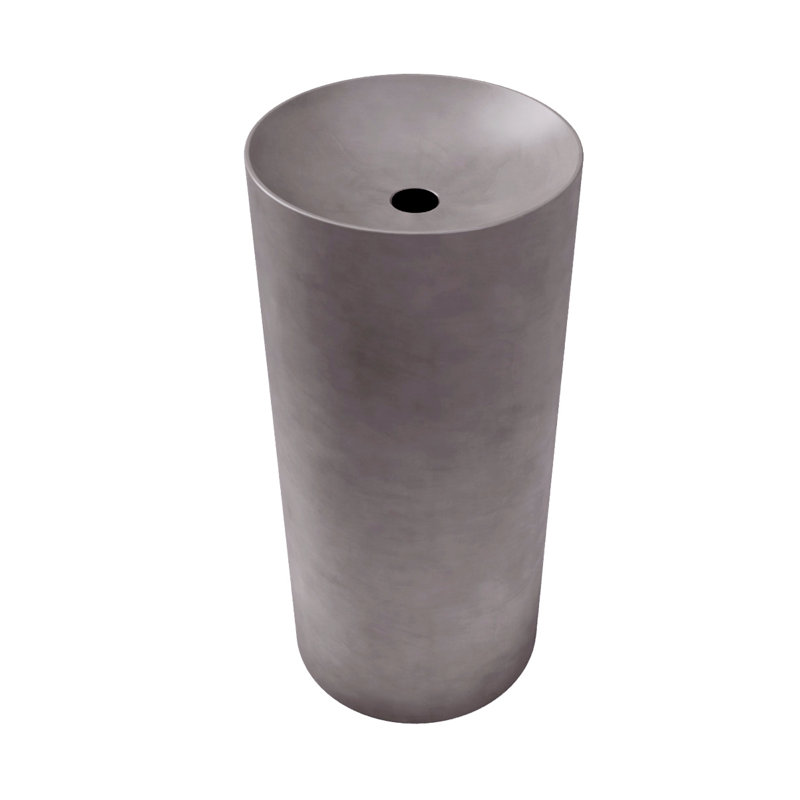Rise 16'' L Bathroom Sink, Pewter, Brushed Nickel