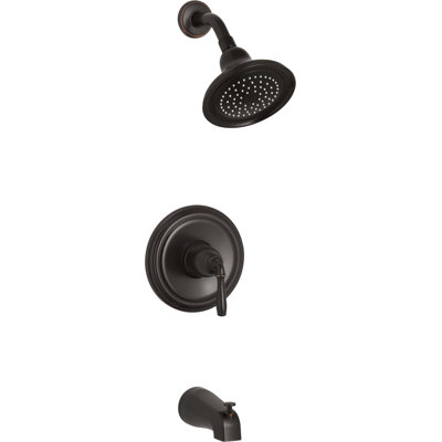 Ensemble de garniture de douche et de baignoire Kohler Devonshire Rite-Temp avec bec coulissant ou NPT, valve non incluse