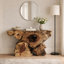 Console élégante Loon Peak®, version en bois naturel, rangement spacieux, beige, idéal pour le salon - Transformez votre espace