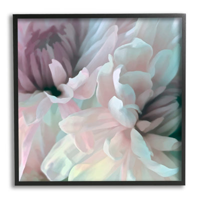 " Pink Floral Petal Study Blush Tone Flowers " Graphic Art Print