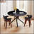 Round MDF Coffee Table With Cross Legs Metal Base, Easy Assembly For Modern And Compact Living Spaces-542483752-542483753