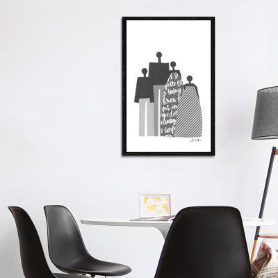 African Family Portrait In Black And White by LouLouArtStudio - Print on Canvas