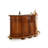 68.9" Brown Half Circle Solid Reception Desk