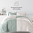 7-Piece Reversible Bedding Bundle - Solid Comforter and Patterned Sheet Set-99311803-99311804