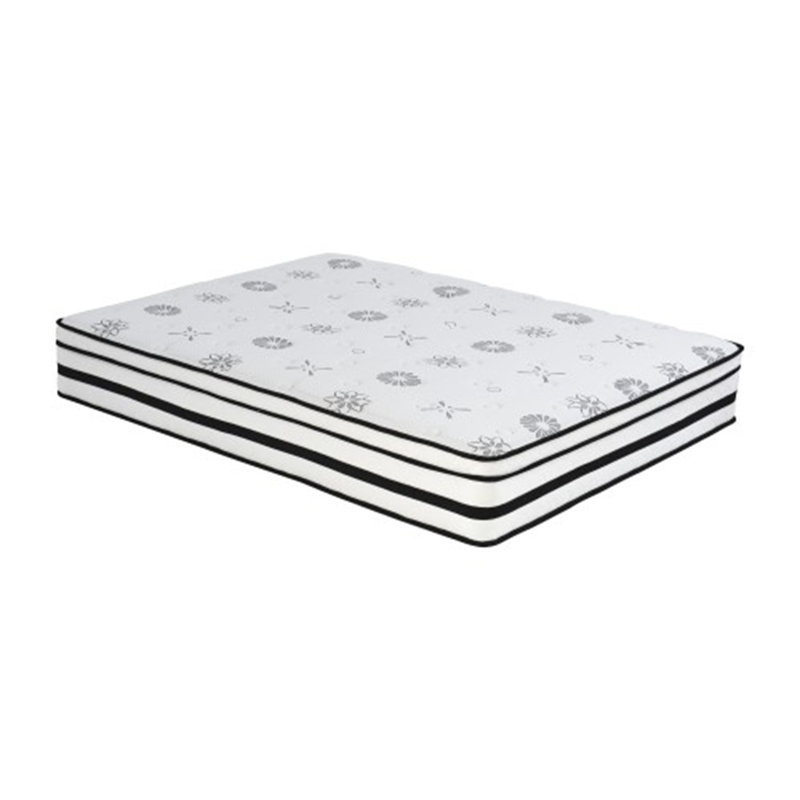 12" Luxury Plush Foam Hybrid Mattress - White, Breathable Quilted Cover, Boxed for Elegance, Queen
