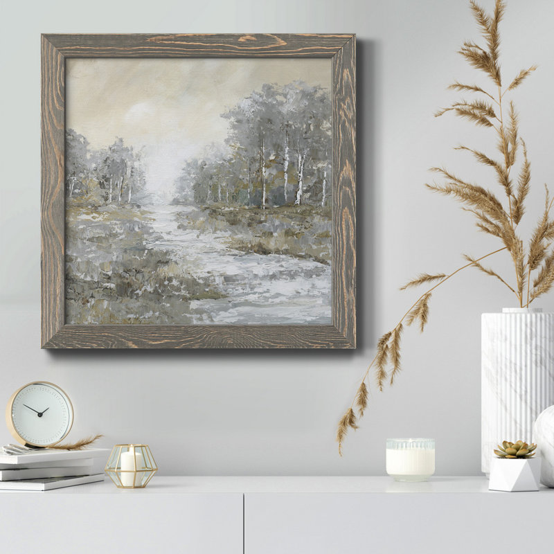 Doux dimanche II - Toile encadrée de qualité supérieure - prête à être accrochée, Encadré gris, H 20 po x l 20 po x P 1,5 po