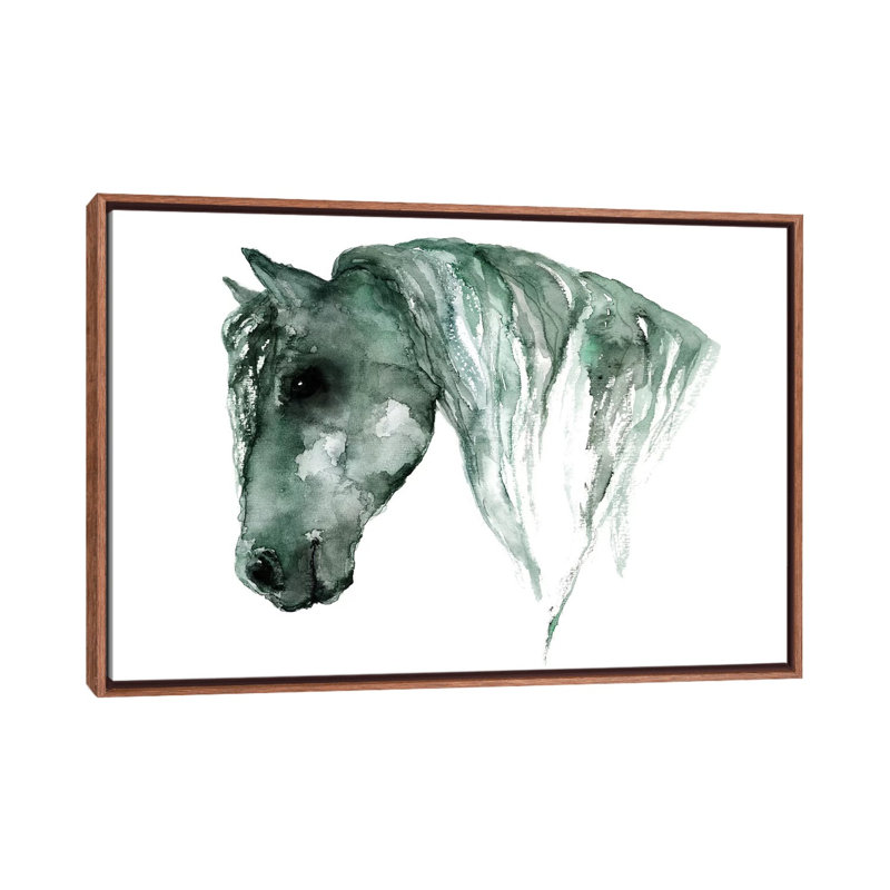 Art du cheval, Toile avec cadre en bois brun, H 48 po x l 32 po x P 1,5 po