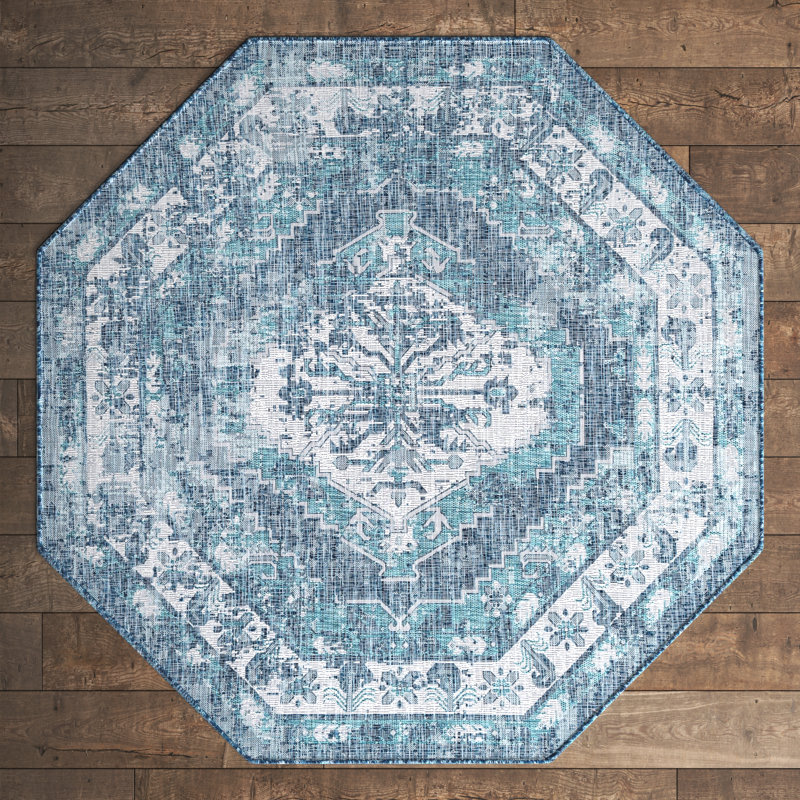 Susan Oriental Indoor / Outdoor Rug, Octagon 7'10" x 7'10"