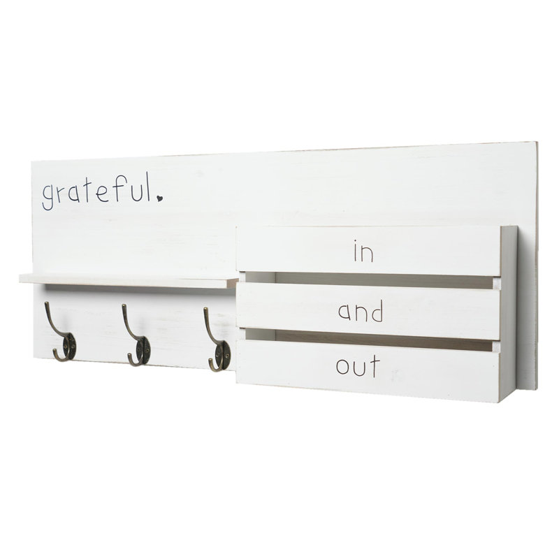 Addie Joy Solid Wood Wall Organizer