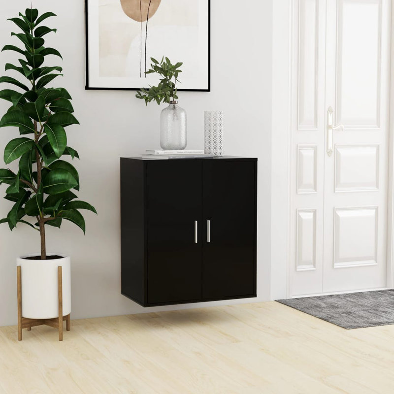 Shoe Cabinet 60x35x70 cm Engineered Wood, Black