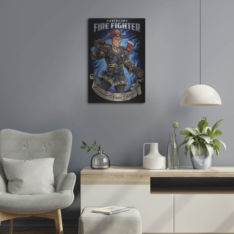 "Modèle de pompier humain" par Flyland Designs, H 24 po x l 16 po