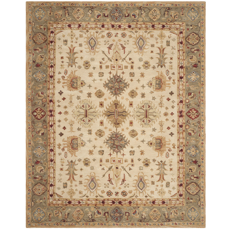 Tapis oriental en laine touffeté à la main Tingley, Rectangle 9 pi x 12 pi