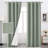 Linen 100% blackout curtains Thermal for Winter Insulated Linen Textured Grommets Heather Pattern Curtains 2 Panel Sets-904751982-904751980
