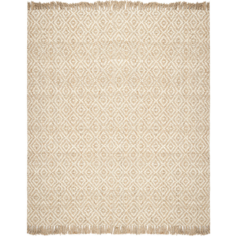 Jakwan Natural Fiber Hand Woven Jute Geometric Rug