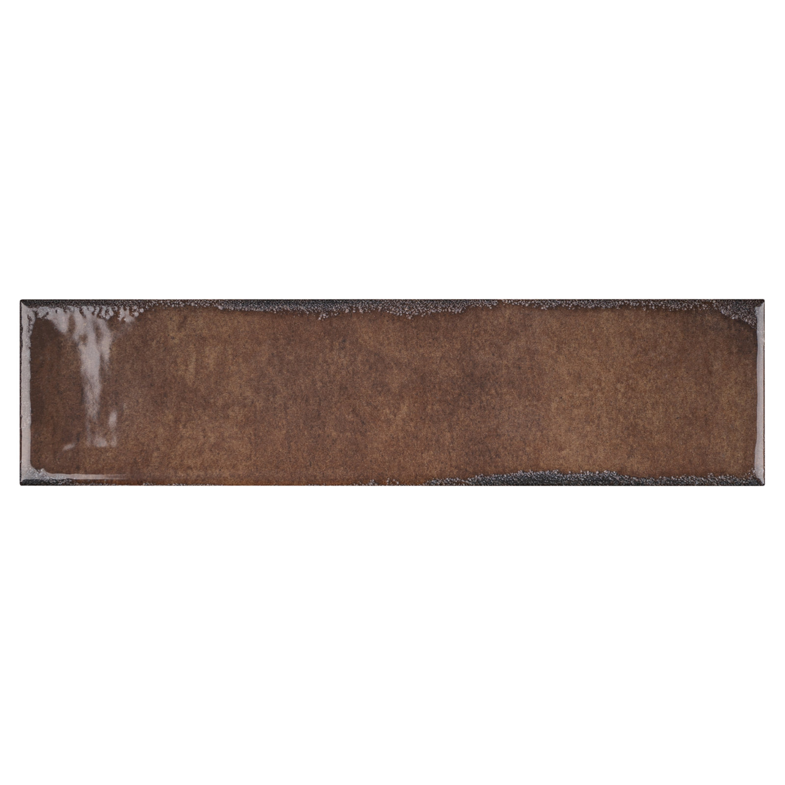 Iris 3" x 12" Ceramic Subway Wall Tile, Marron Brown