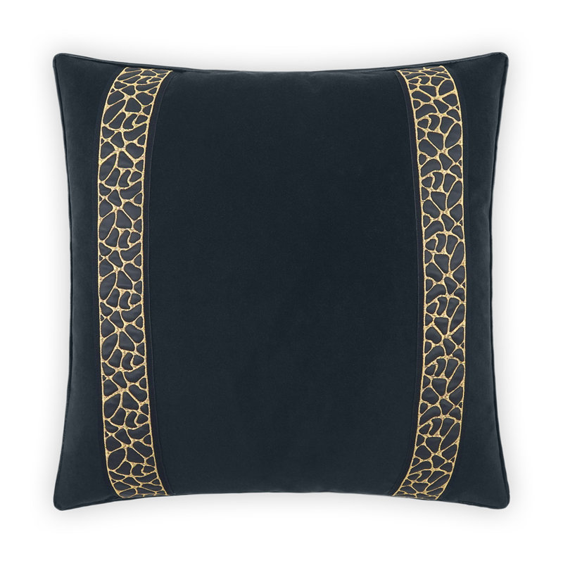 Sloane Pillow Cover & Insert, Black, Square 20"